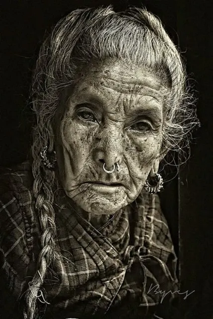 Captivating bw braided girl