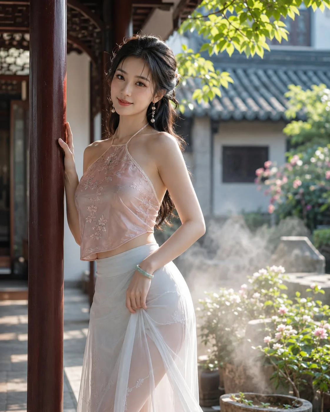 Stunning east asian woman new chinese style portrait — Sonra