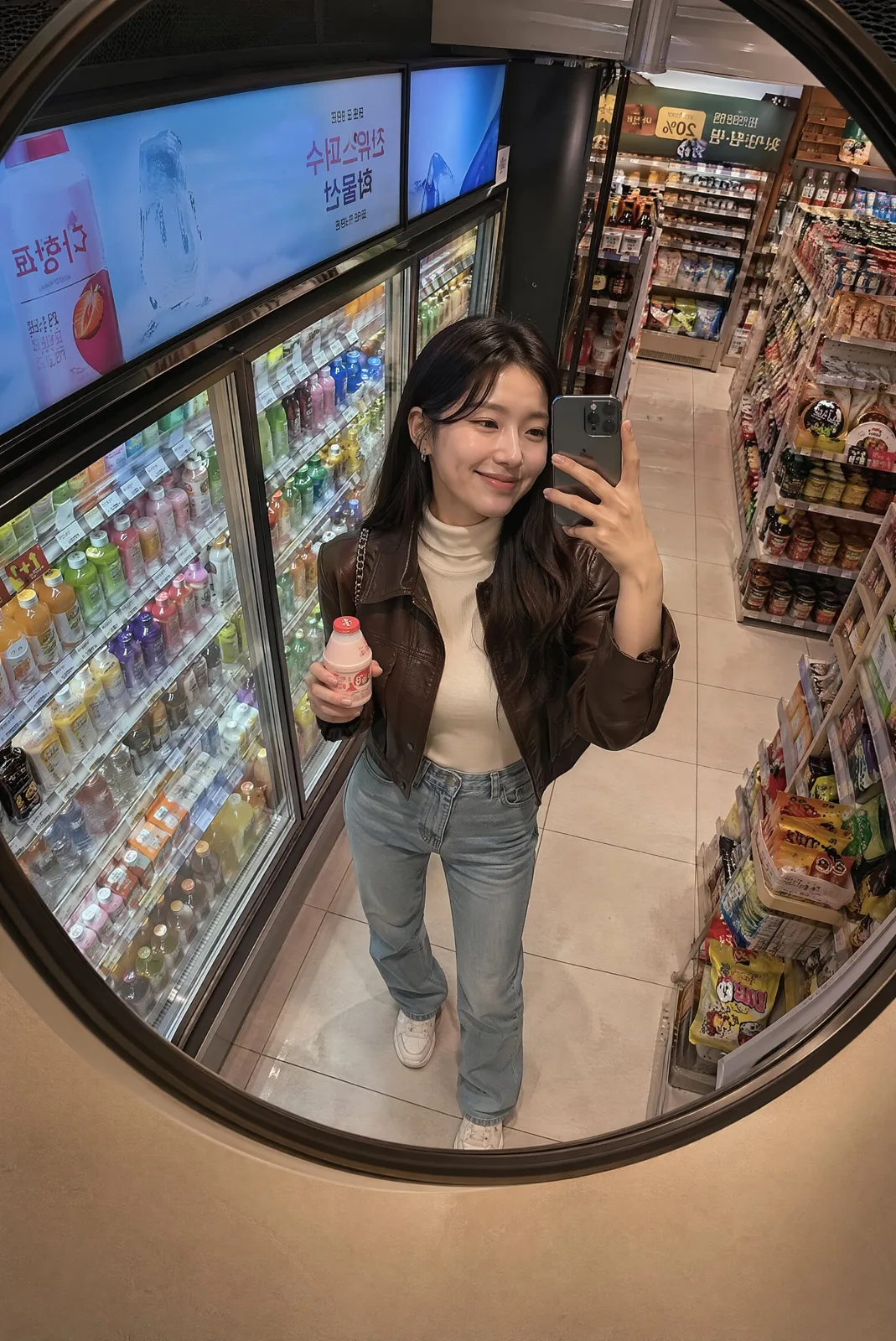 Late night korean mart mirror snap — Sonra