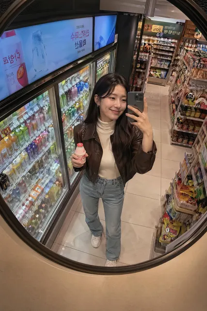 Late night korean mart mirror snap
