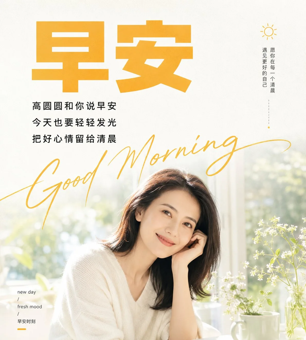 Trump morning greeting minimalist layout — Sonra