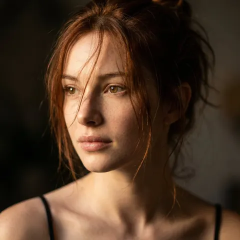 Cinematic realistic girl portrait