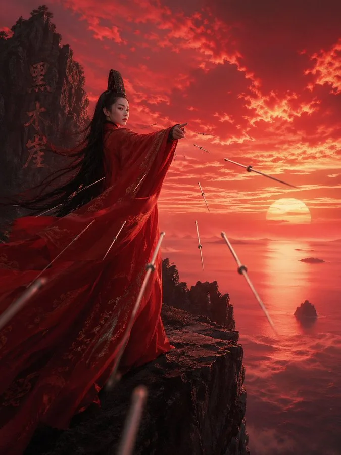 Heimu ya red flying needle cliff — After