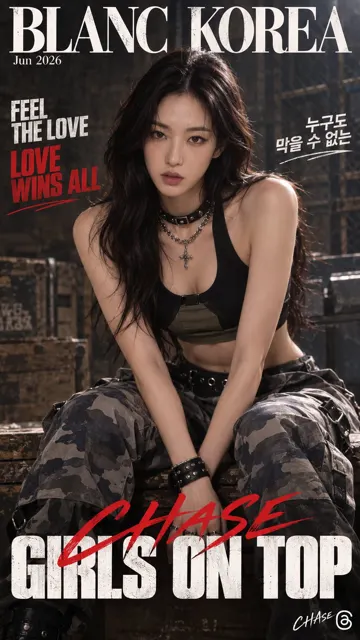 Industrial grunge fashion magazine cover prompt