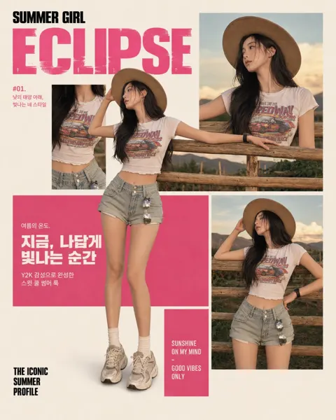 Korean y2k fashion magazine collage poster