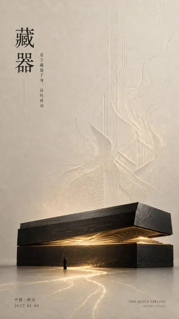 Oriental minimalist art poster generator prompt