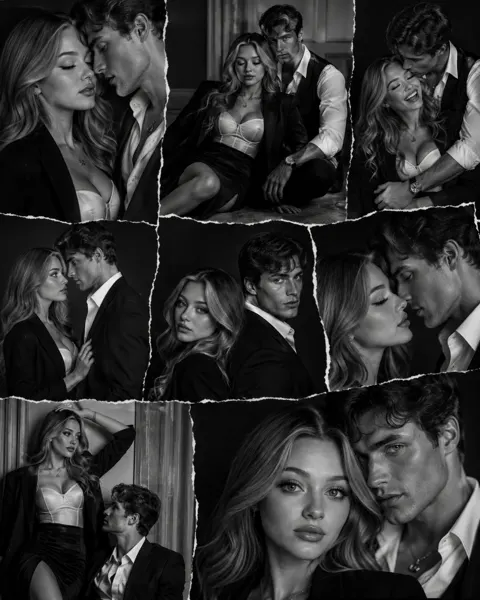 Black and white luxury editorial fashion collage