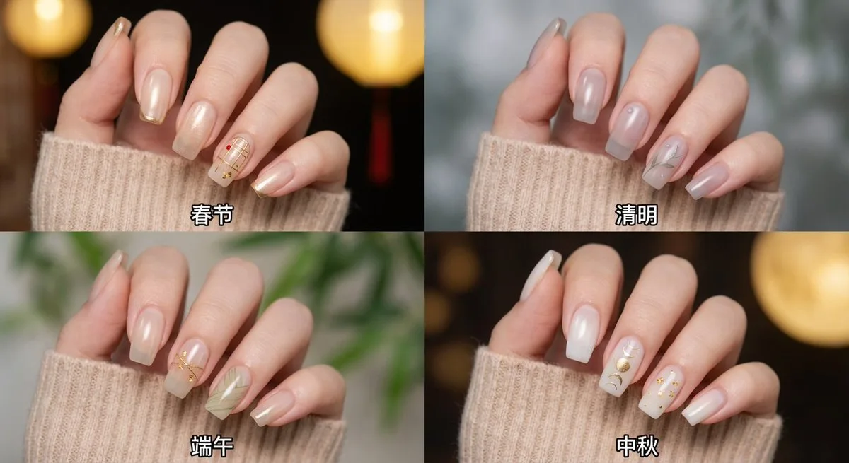 中国四大节日美甲四宫格 — After