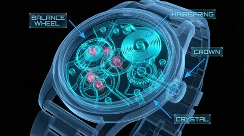 Cyberpunk neon xray scan