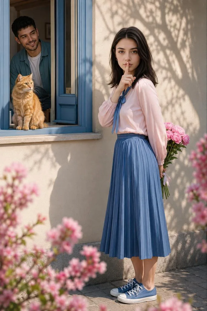 Vibrant springtime surprise photorealistic image — Sonra