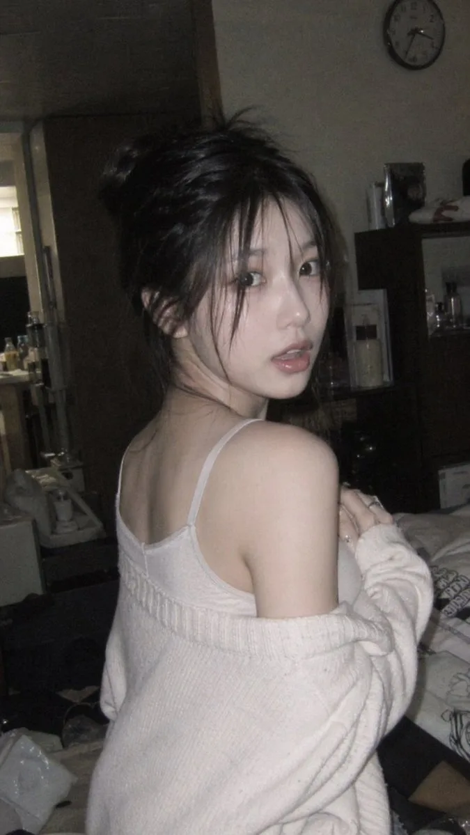 Dim room innocent glance — After