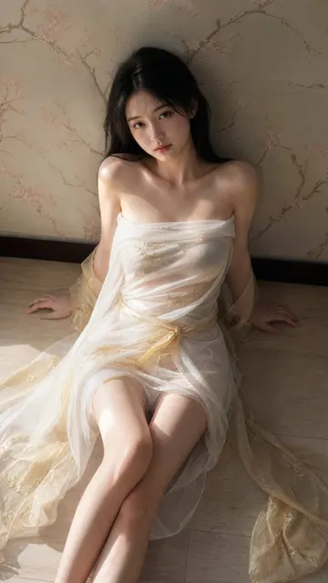 Realistic ancient style asian portrait photography