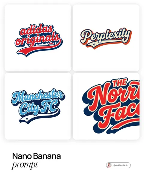American retro brand typography