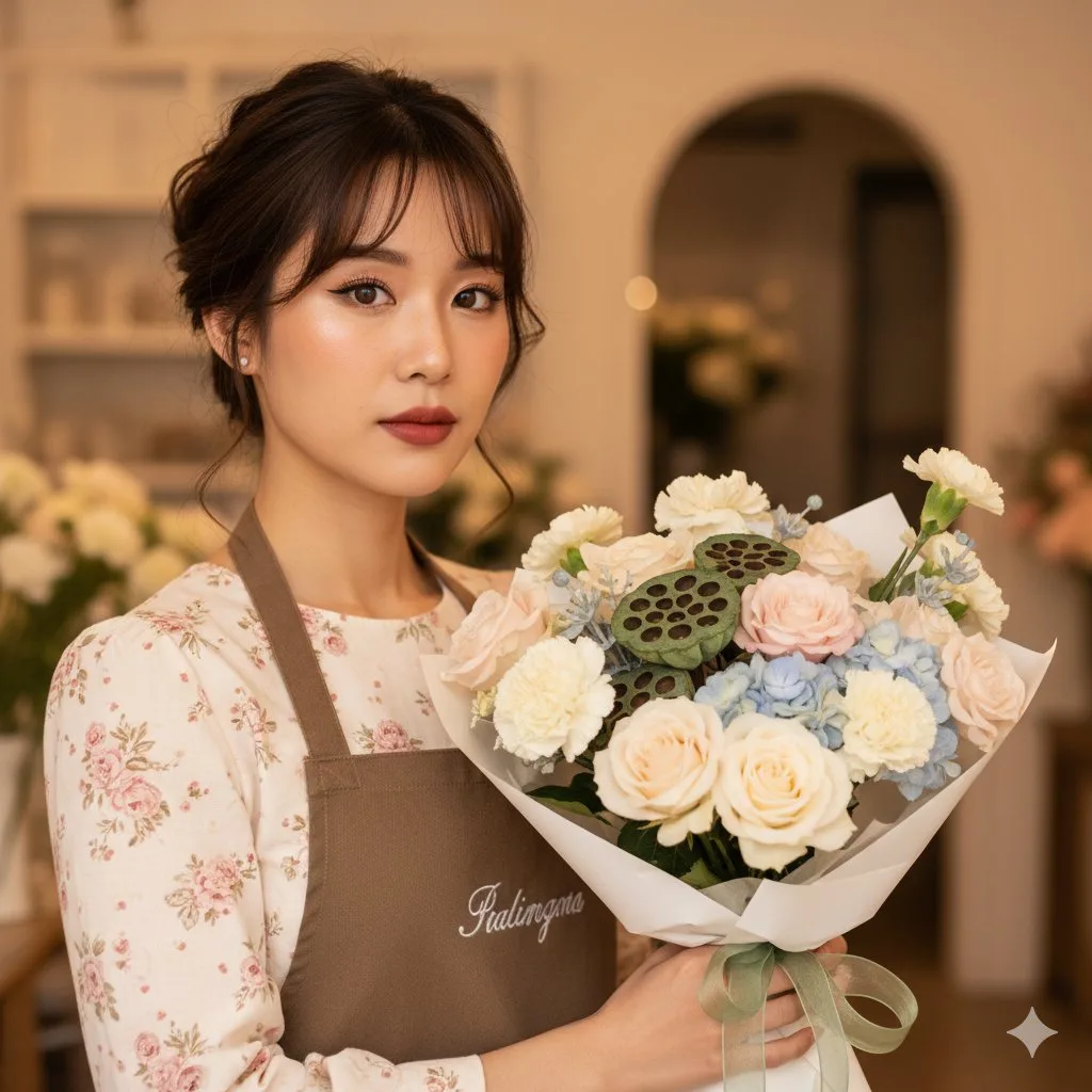 Dreamy cottagecore florist portrait — After