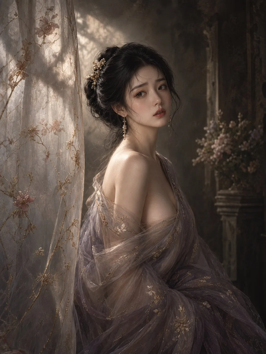 Oriental classical beauty subtle portrait — After