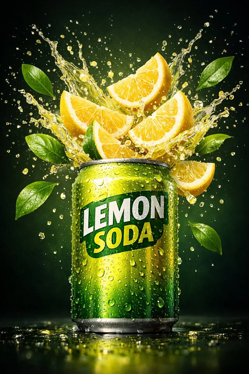 Crystal clear lemon soda explosion — After