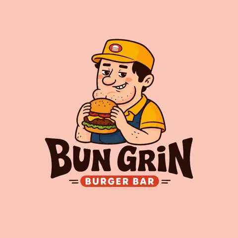 Retro ugly cute small shop mascot logo