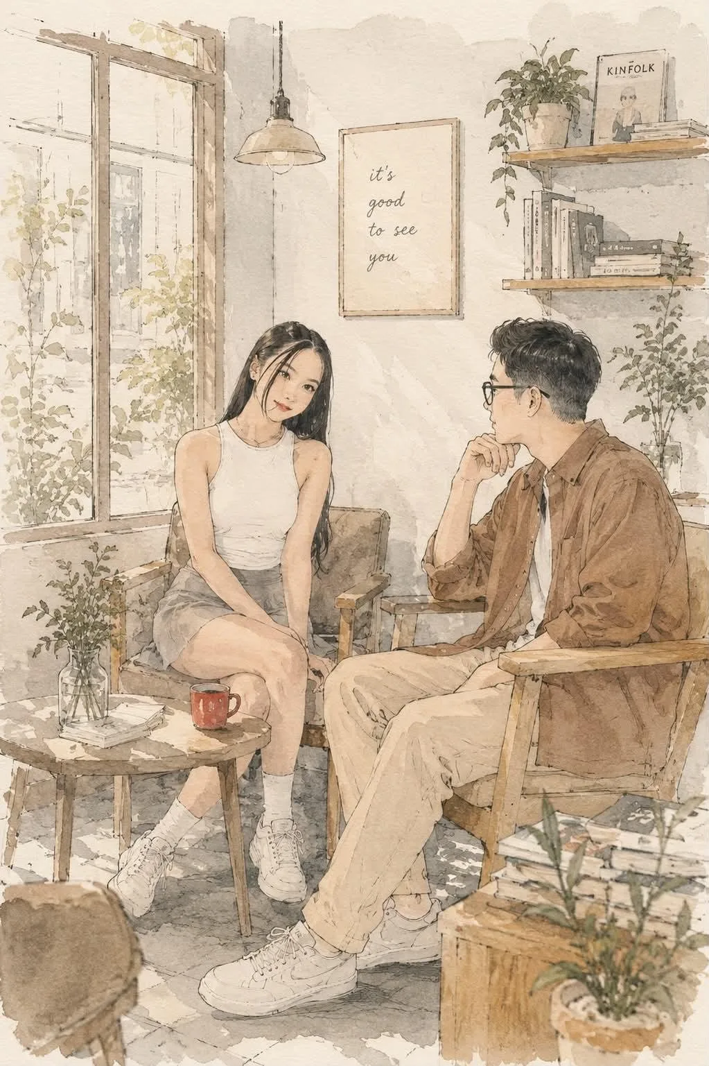 Delicate contemporary japanese lifestyle illustration — After
