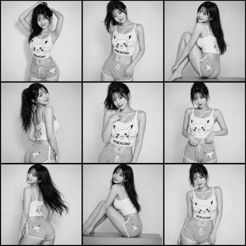 Japanese cute girl pikachu fashion storyboard