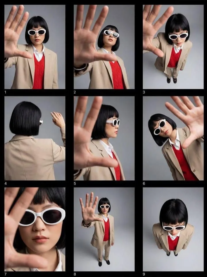 Black bob sunglasses fashion editorial — Sonra