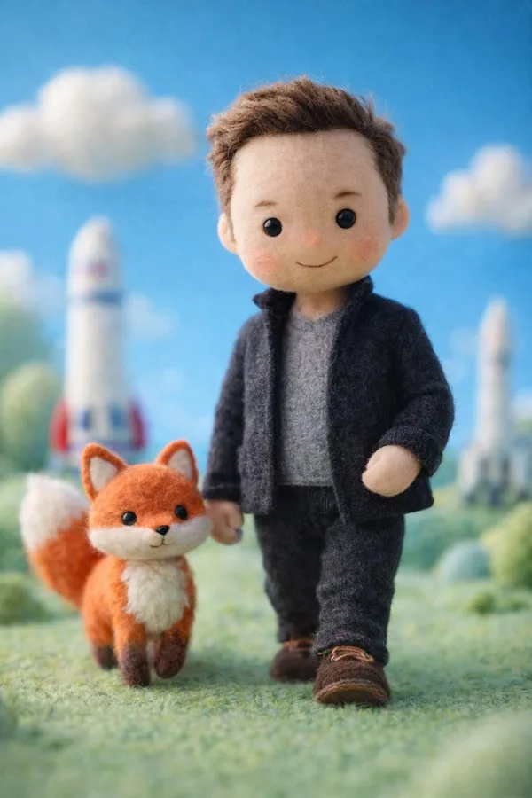 Felt celebrity miniature adventure — Sonra