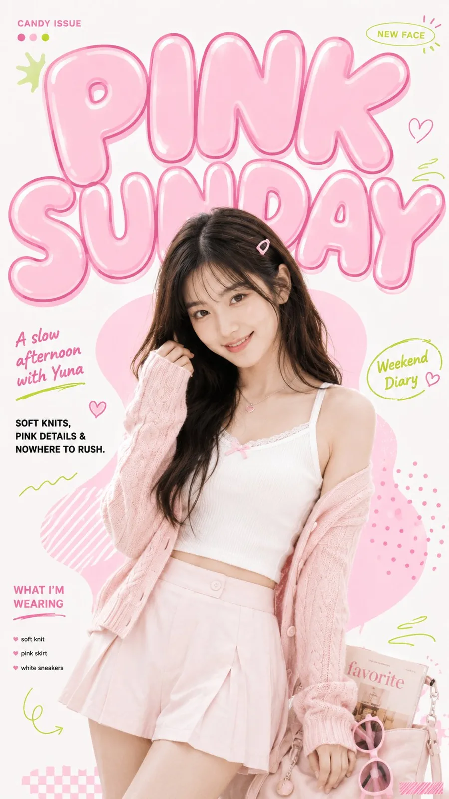Sweet playful youth magazine cover prompt — After