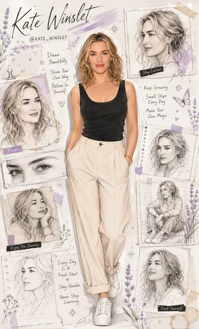 Premium editorial scrapbook collage pencil sketches