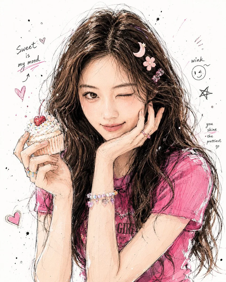 Korean style hand drawn graffiti character poster — After