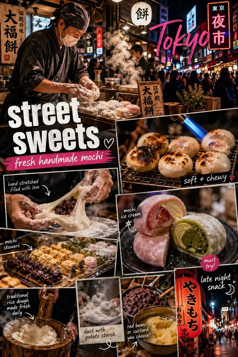 Neon tokyo mochi night market — Sonra