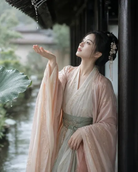 Oriental ancient style female fashion editorial