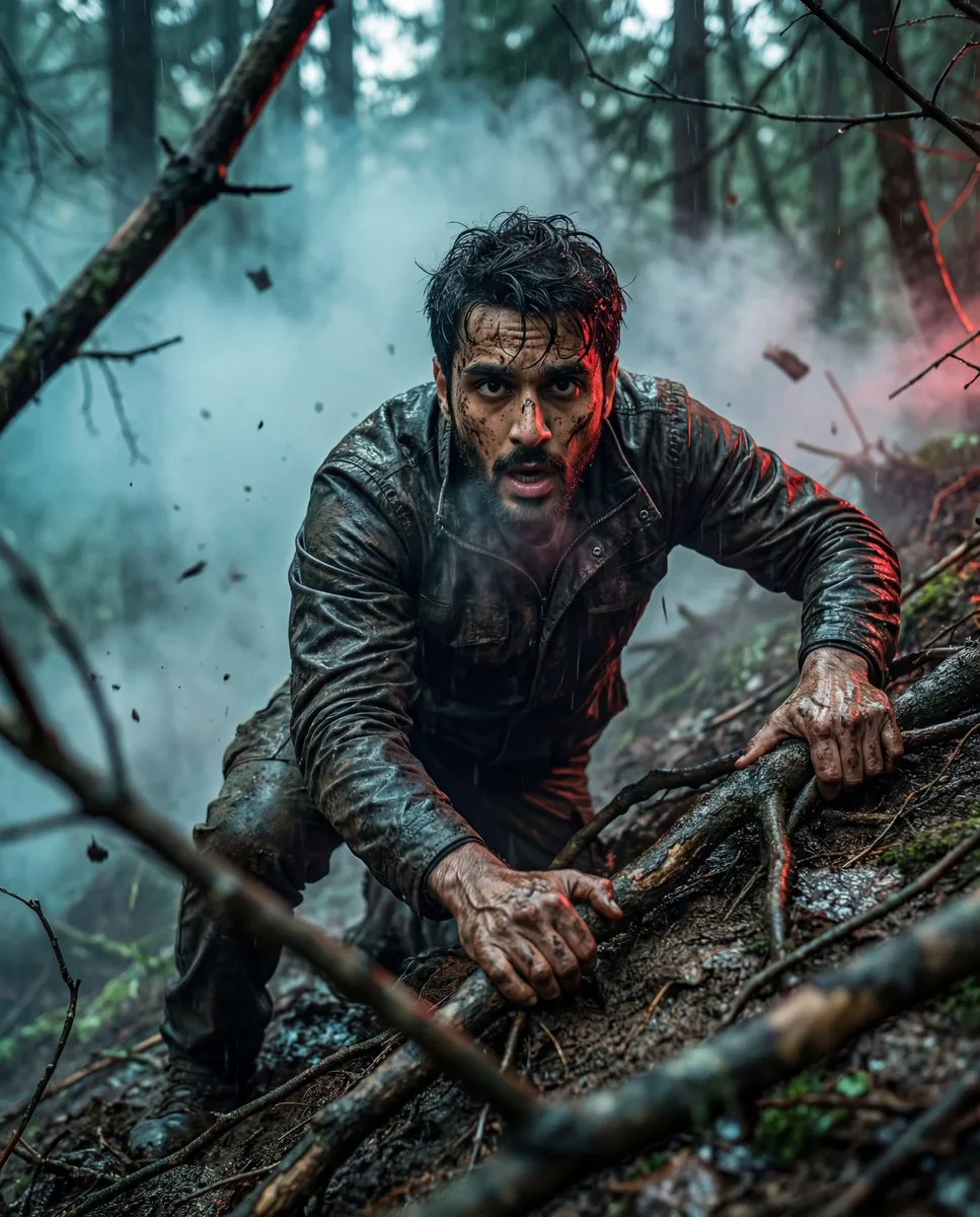 Survival muddy forest climbing — Sonra