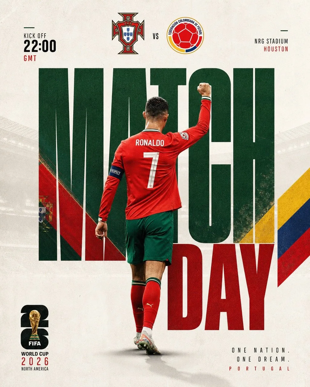 Ronaldo portugal match day poster design — After