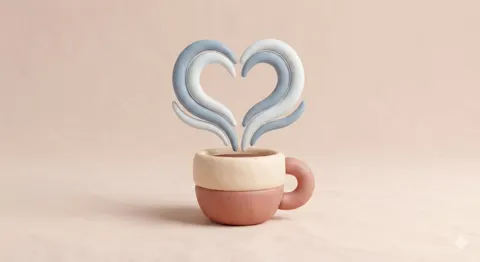 Dreamy pastel minimalist clay aesthetic