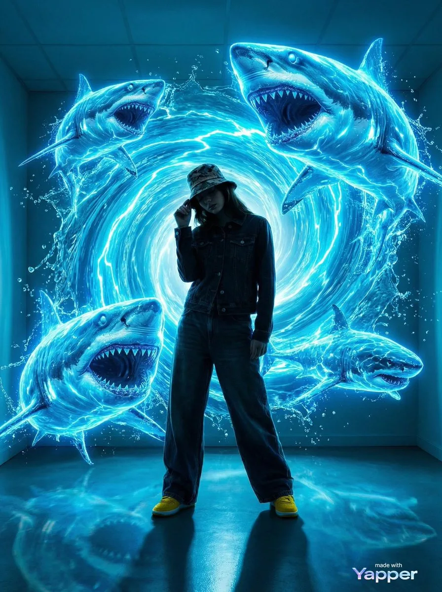 Streetwear energy sharks — Sonra