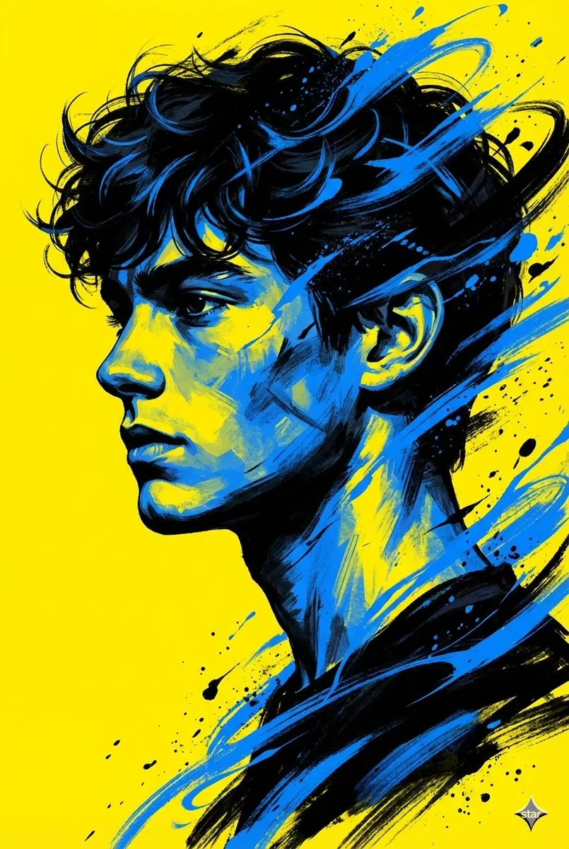 Street art youth portrait — Sonra
