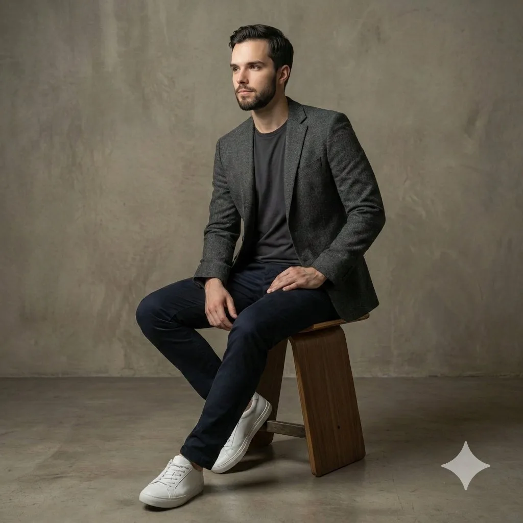 Studio photorealistic casual man — After
