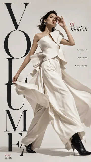 Premium fashion editorial poster design prompt