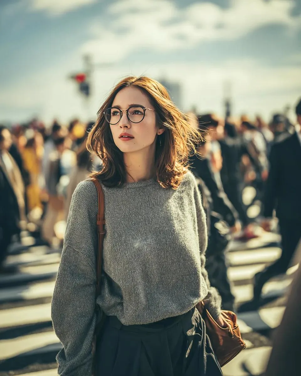 Golden hour cinematic city girl — After