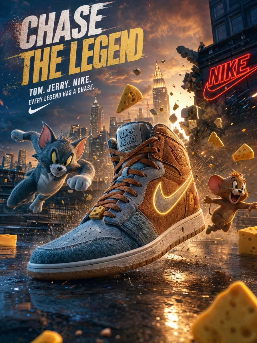 Tom and jerry style nike sneaker poster — After