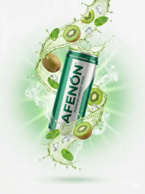 Fresh green energy drink splash