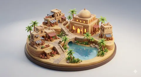 Oasis market diorama
