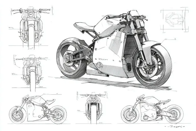 Minimalist industrial sketches — Sonra