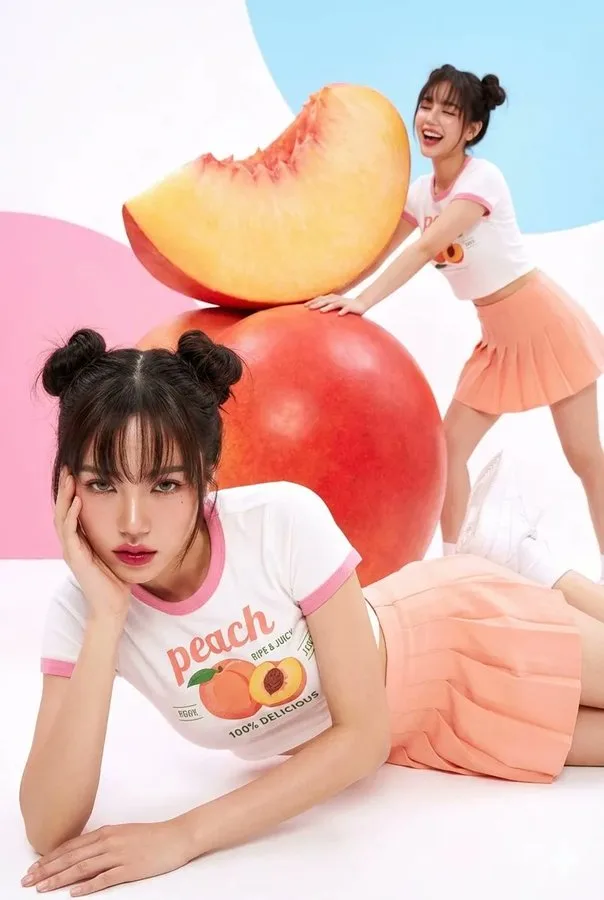 Peachy duo editorial — After