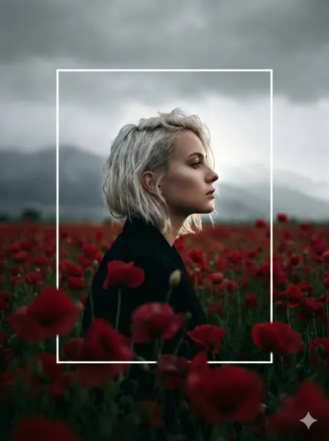 Broken frame dark flower profile