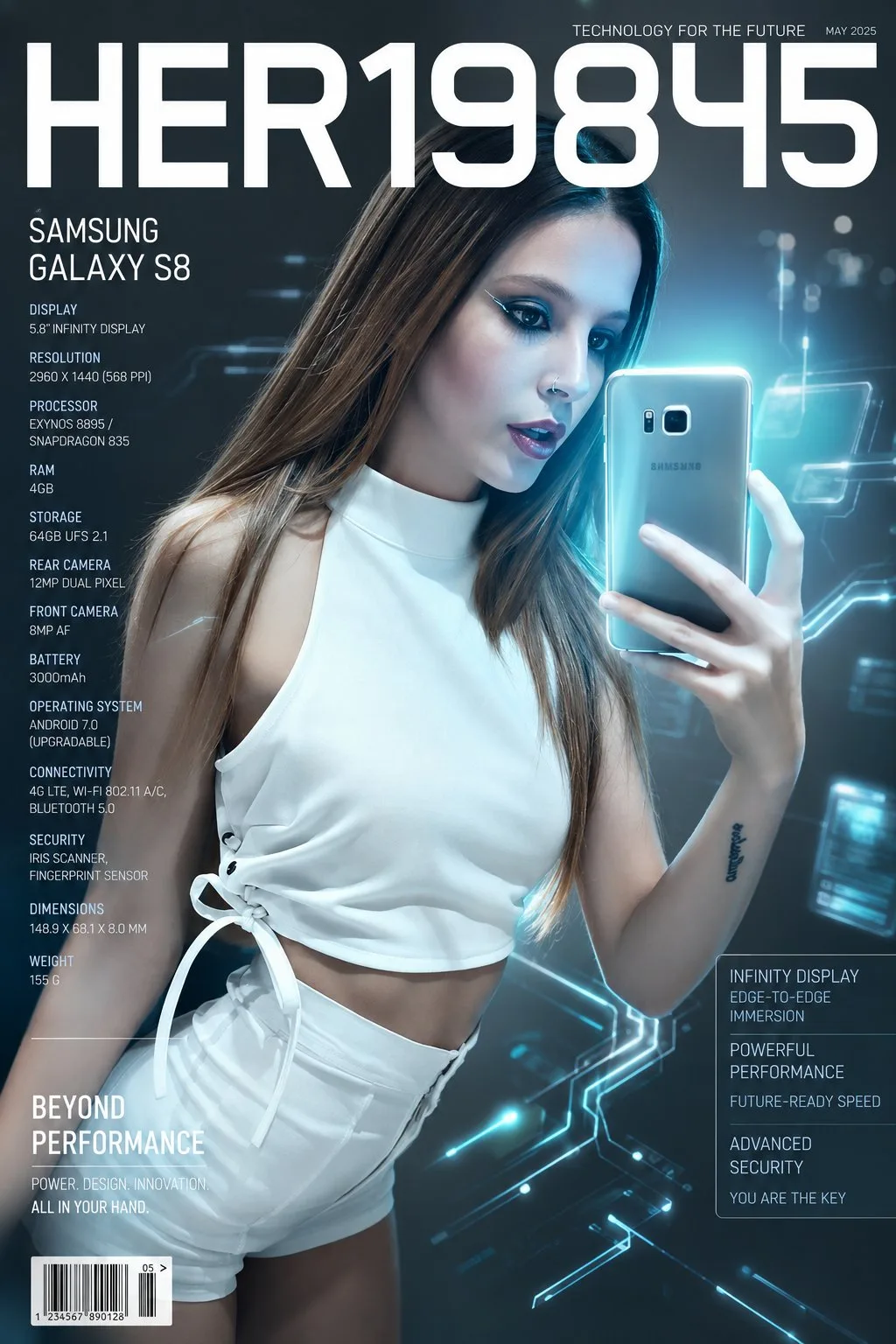 Ultra realistic tech magazine cover her19845 — Sonra