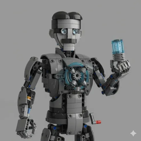 Hyper realistic lego technic tesla