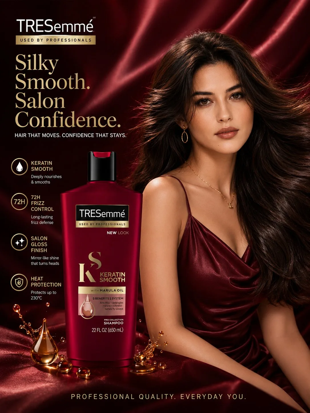Luxury premium shampoo advertisement poster — Sonra