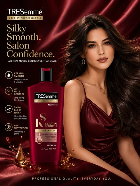 Luxury premium shampoo advertisement poster