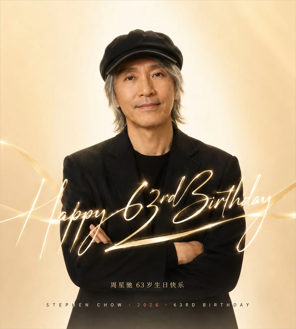 Stephen chow 2026 birthday celebration poster prompt — Sonra