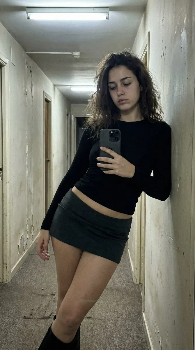 Late night hallway selfie — Sonra